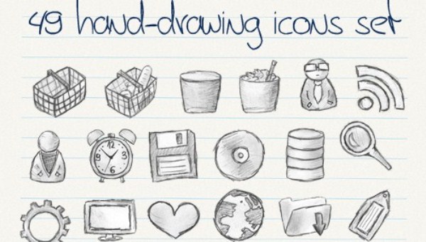 49-hand-drawing-icons-set 49-hand-drawing-icons-set