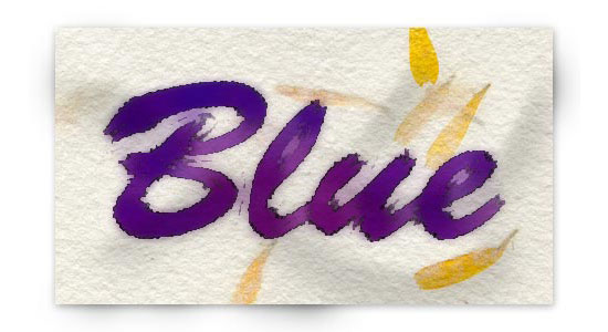 Watercolor Text Painted on a Wet Paper Watercolor Text Painted on a Wet Paper