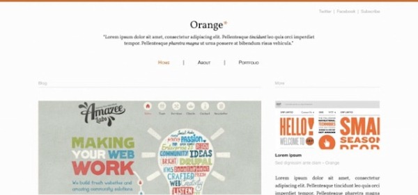 Orange Blog Template