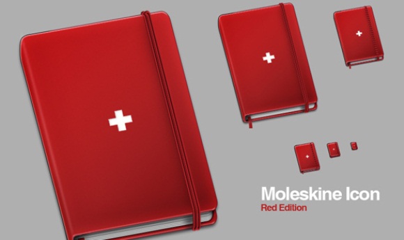 Moleskine Helvetica Red Icons Set Moleskine Helvetica Red Icons Set