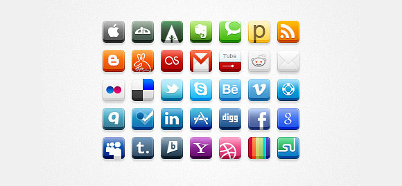 32px Social Media Icons