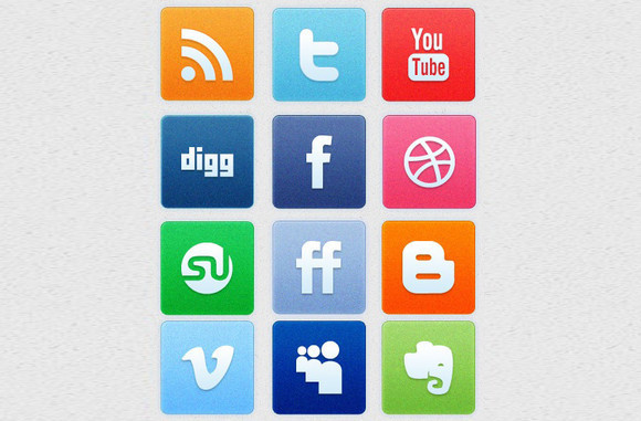 A Clean Noise Social Media Icon Set
