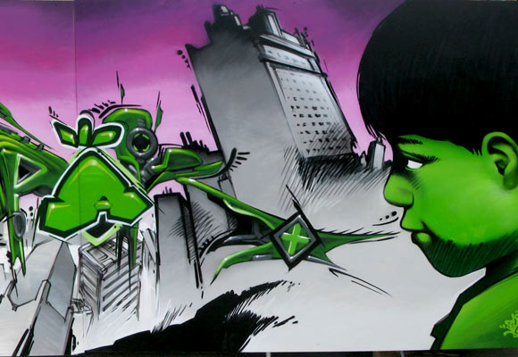 Contest graffiti in Cergy