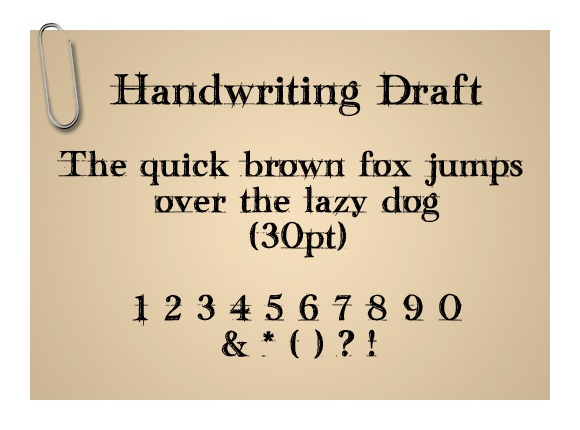 Handwriting Draft Handwriting Draft