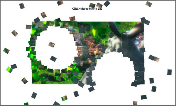 Blowing up HTML5 video and mapping it into 3D space