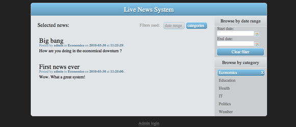 Live News Blogging System