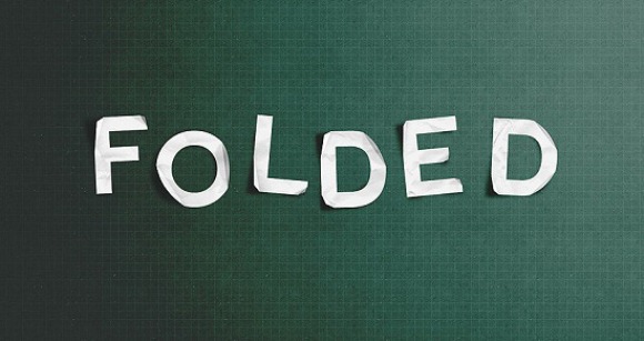 Realistic Folded Paper Text Realistic Folded Paper Text
