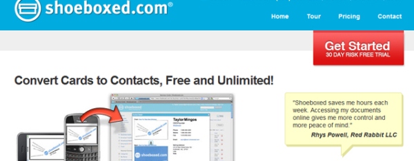 Shoeboxed Business Card Reader