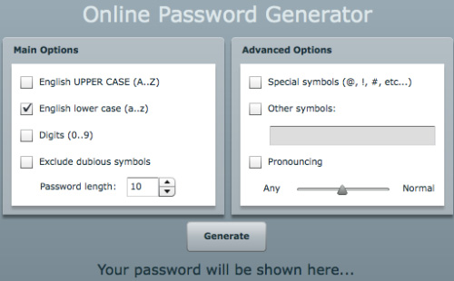 Online Password Generator Online Password Generator