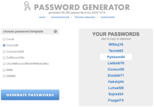 Pronounceable Password Generator Pronounceable Password Generator