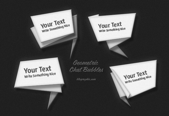 Folded Chat Bubbles Folded Chat Bubbles