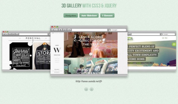 3D Gallery with CSS3 and jQuery
