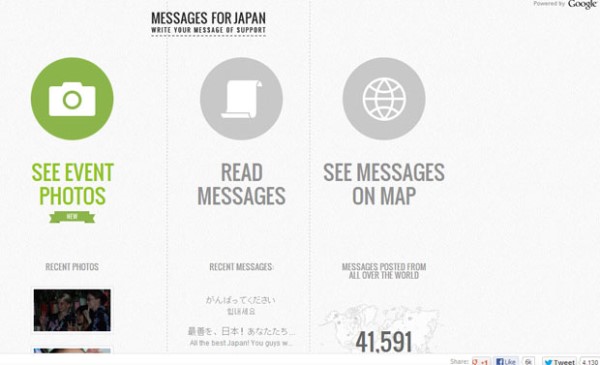 Messages for Japan
