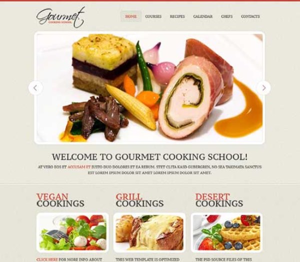 Template for Cooking Site