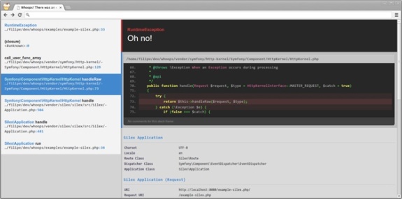 Whoops - Library for PHP Applications