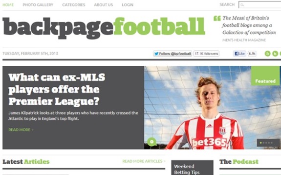 Back Page Football